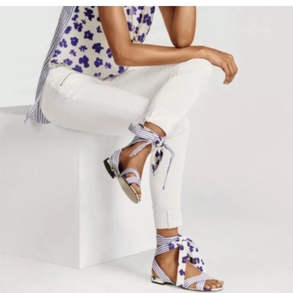 Cabi lace up floral gladiator sandal. 10